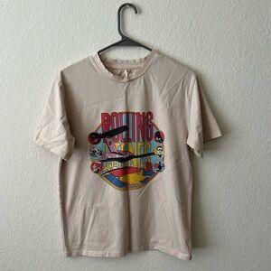 Free People Rolling Stones graphic tee shirt